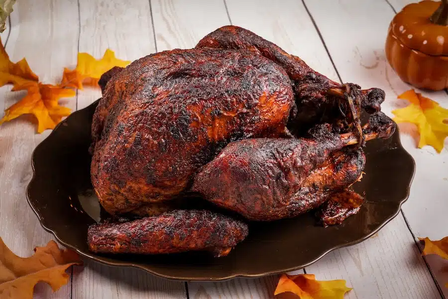 Texas Smoked Whole Turkey for Thanksgiving